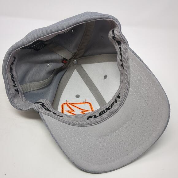 Sport-Tek Fitted Baseball Hat Gray XL Embroidered Flexfit Vent Holes - Picture 7 of 9
